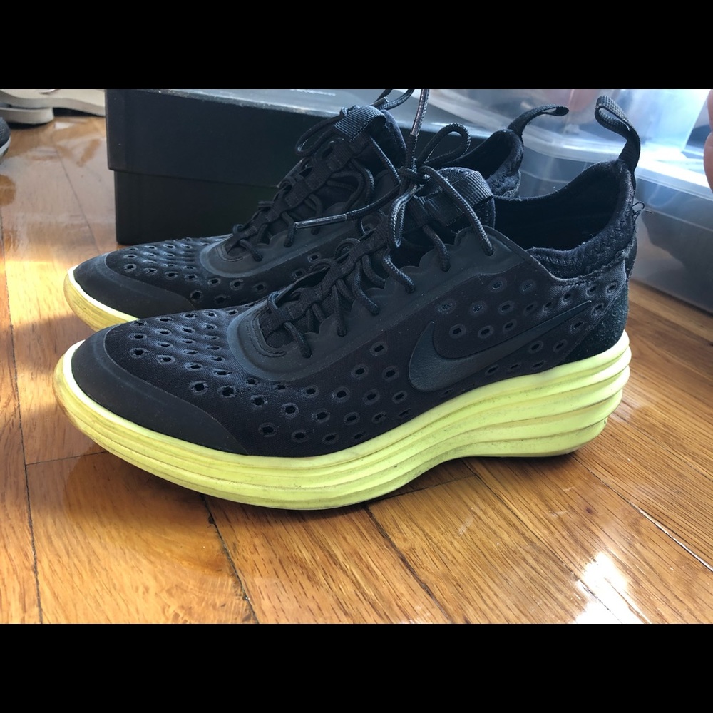 Nike Lunarlon neon wedge sneaker